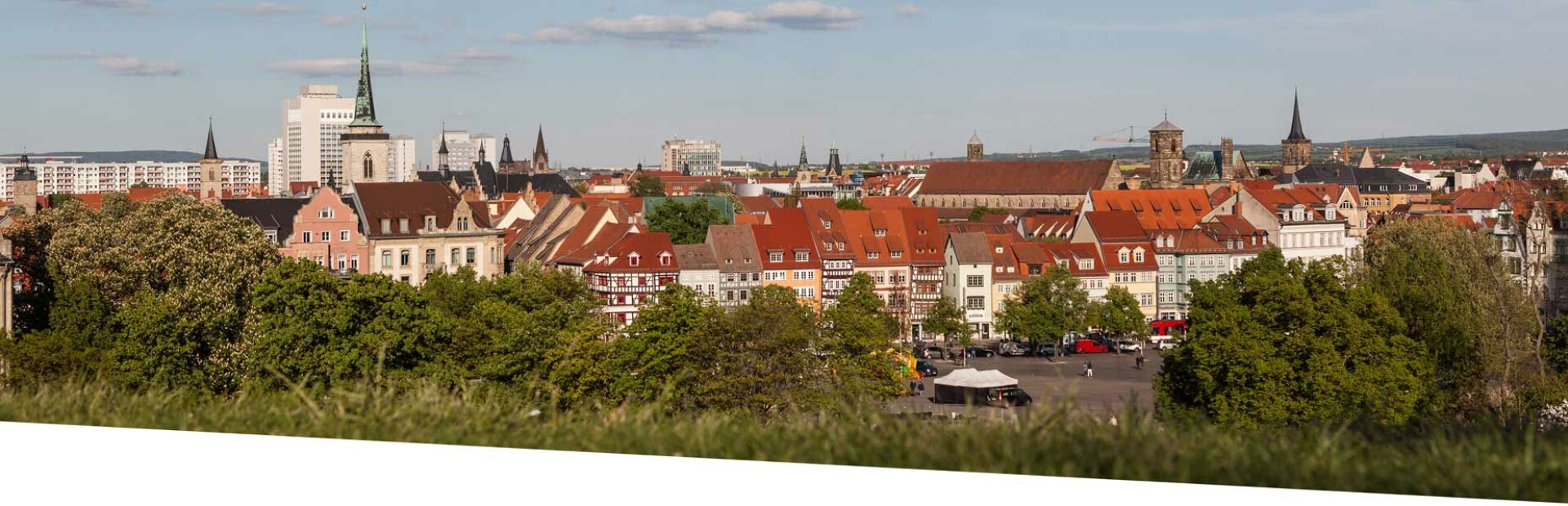 Bild der Innenstadt von Erfurt rund um den Domplatz